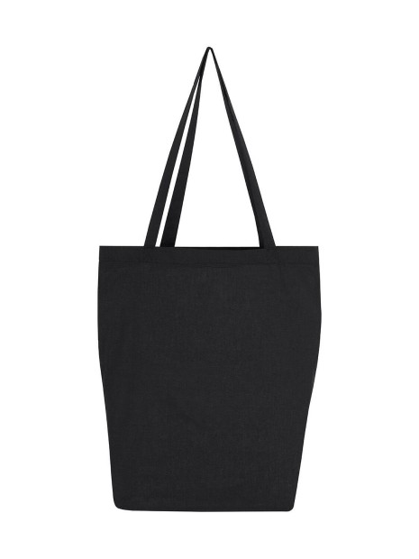 BAGS BY JASSZ Cotton Bag LH with Gusset noir personnalisable